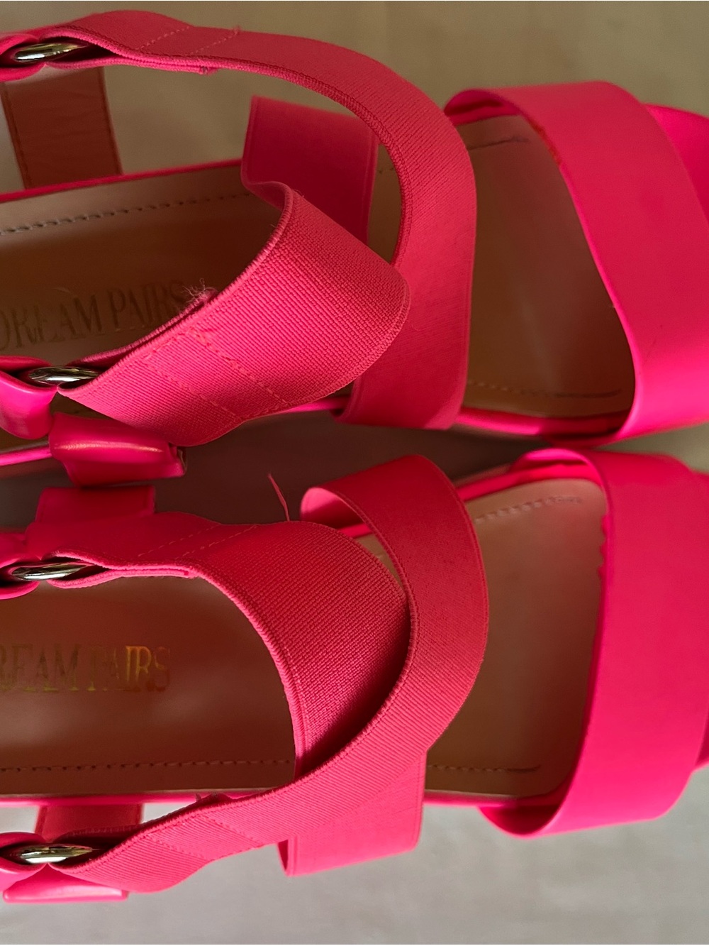 Dream Pairs Women's Hot Pink Strappy Sandals - Picture 7 of 8